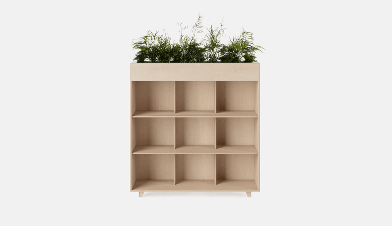 Fin Bookshelf Planter